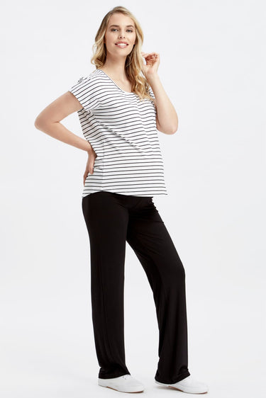 Black Organic Bamboo Essential Maternity Pants from Bamboo Body maternity store australia